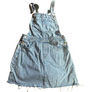 H&M Divided Blue Denim Overalls Dress Size 6